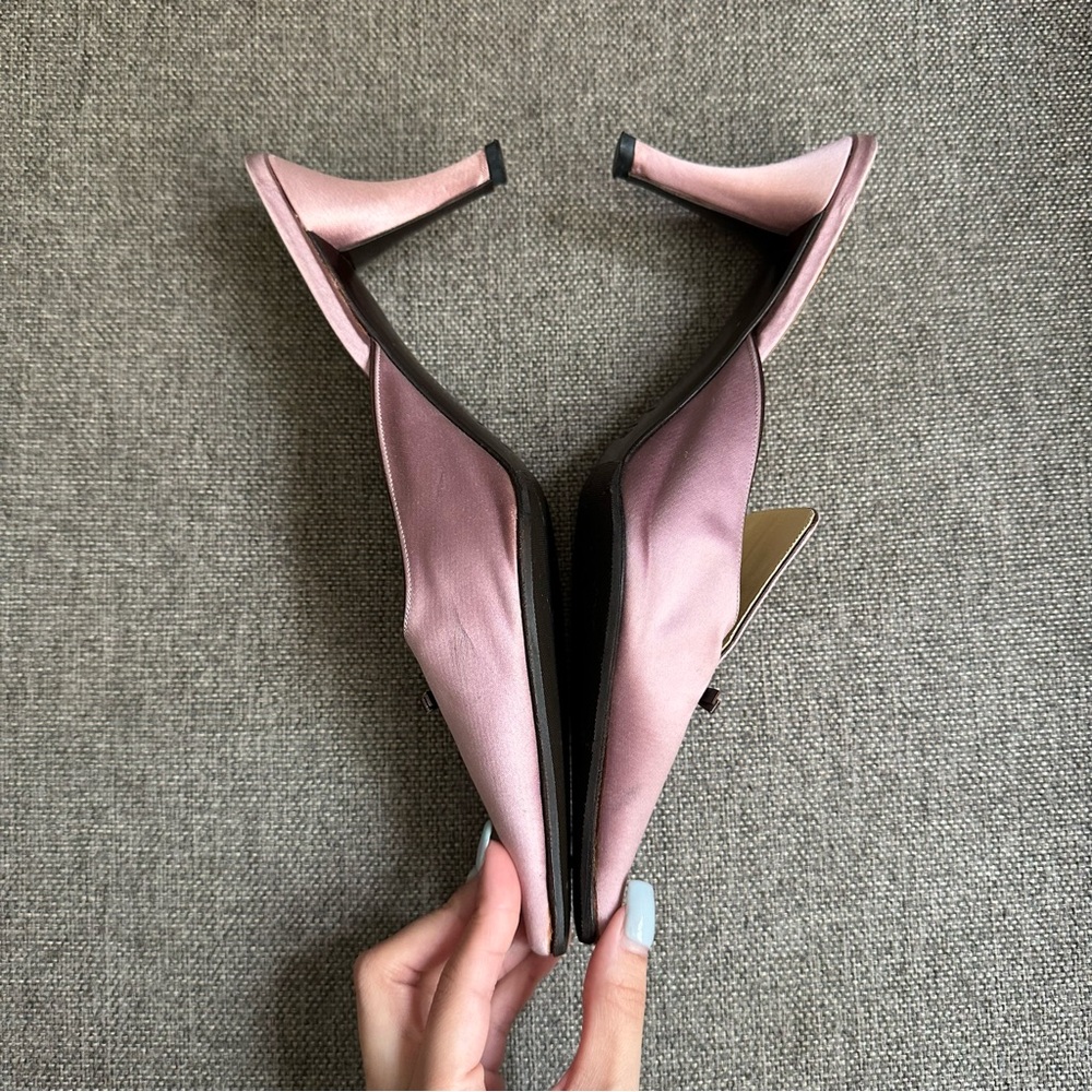 Vintage Prada satin mauve mule heels - Picture 7 of 10